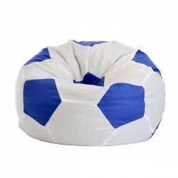 Бескаркасное кресло Мяч "Белый с синим"